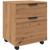 vidaXL Pisarniška omarica na kolesih artisan hrast 45x38x54cm inž. les | Shoptok.si