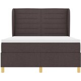  Krevet s opruga kutije Tamno smeđa 200 x 140 cm tkanina Slike