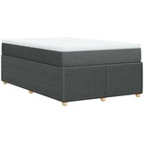 vidaXL Box spring postelja z vzmetnico temno siva 120x190 cm blago | Shoptok.si