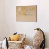  Slika - Sweet Dreams - Pastel Inscription Surrounded by the Moon and Stars 120x80 Premium Print | shoptok.hr