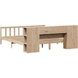 vidaXL Knjižna postelja brez vzmetnice 200x200 cm trdna borovina | Shoptok.si