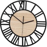 Tutumi Okrugli zidni sat Loft 35 cm metalni/drveni | shoptok.hr