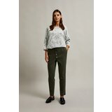 Moodo Women's trousers with tie - olive green Cene