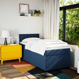  Krevet s oprugama i madracem plavi 90 x 200 cm od tkanine | shoptok.hr