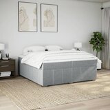  Krevet s oprugama i madracem svjetlosivi 200 x 200cm od tkanine | shoptok.hr