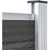 vidaXL set panela za ogradu WPC 526 x 146 cm crni | shoptok.hr
