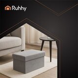 Ruhhy sivi puf od tkanine 76x38x38cm | shoptok.hr