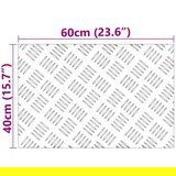 vidaXL Srebrna Aluminij 60 x 40 x 0.3 cm Neklizeće Stepenice | shoptok.hr