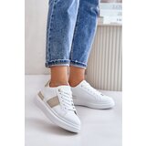 Boto Fashionable Women's Sneakers On Platform Made Of Eco Leather Beige | Shoptok.si