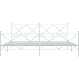 Metalni okvir kreveta uzglavlje i podnožje bijeli 193x203 cm | shoptok.hr