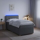  Boxspring krevet s madracem Tamnosiva 90 x 200 cm Tkanina | shoptok.hr