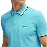 Boss Paddy Piqué Polo Shirt Open Blue Plava | shoptok.hr