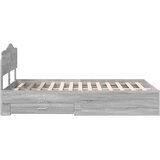  Krevetna konstrukcija s ladicama Siva Sonoma 120 x 190 cm 196 x 123 x 90 cm | shoptok.hr