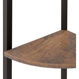  Kutna polica s 3 razine Tamnosmeđa-crna 45,5x31,5x120 cm | shoptok.hr