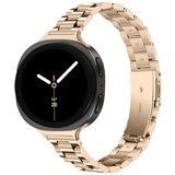 INF Združljiv s Samsung Galaxy Watch 8/8 Classic tanek jeklen pašček s tremi perlami Gold, (5000116509) | Shoptok.si