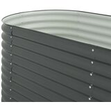 vidaXL Visoka greda 240x80x81 cm pocinkano jeklo siva | Shoptok.si