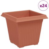  Kvadratna cvetlična posoda 24 pcs Kamnito rdeča 16 x 16 x 14 cm, (5000207755) | Shoptok.si
