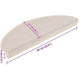  Samoljepljivi otirači za stepenice 15 kom 65x21x4 cm krem | shoptok.hr