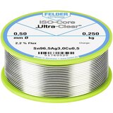 Felder Löttechnik felder iso-core ''ultra clear'' SAC305 spajkalna palica tuljava Sn96\,5Ag3Cu0\,5 0.250 kg 0.5 mm, (20428758) | Shoptok.si