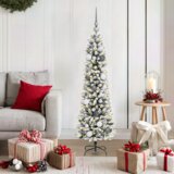  Umestno božično drevo Bela 150 cm PVC, kovina in plastika | Shoptok.si