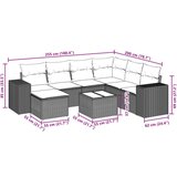 vidaXL 8-dijelni set vrtnih sofa s jastucima smeđi od poliratana | shoptok.hr