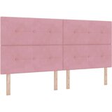 Box Spring postelja z vzmetnico roza 200x200 cm žamet, (22050499) | Shoptok.si