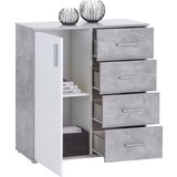 Mömax komoda ina 02, siva, bela | Shoptok.si