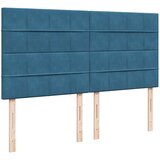 vidaXL Otomanski posteljni okvir z vzmetnicami moder 180x200cm žamet, (21611230) | Shoptok.si