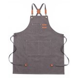 INF Vodoodporen bombažni predpasnik, odporen na olje, z žepi - Idealen za kuhinjo Grey, (5000078379) | Shoptok.si