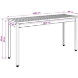  Vrtna klupa 108,5 x 35 x 45 cm Čvrsto drvo akacije Pravokutni | shoptok.hr