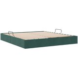  Otomanski krevet s pohranom Tamnozelena 160 x 200 cm Baršun | shoptok.hr