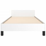  Okvir za krevet s uzglavljem bijeli 100x200 cm od umjetne kože | Shoptok.si