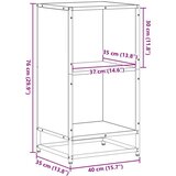vidaXL Knjižna omara sonoma hrast 40x35x76 cm iverna plošča | Shoptok.si