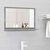 vidaXL Kopalniško ogledalo sivo sonoma 60x10,5x37 cm inženirski les | Shoptok.si