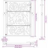  Vrtna vrata crna 100x125 cm čelična dizajn plamena | shoptok.hr