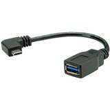 Roline USB kabel USB 3.2 gen. 1 (USB 3.0) USB-C® vtič\, USB-A vtičnica 0.15 m črna 11.02.9031, (20416489) | Shoptok.si
