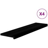  Gazišta stepenice 4 kom tamnosmeđi 100x25x2 cm masivna hrast | shoptok.hr