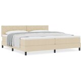  Krevet sa uzglavljem i madracem krema 200x200 cm tkanina | shoptok.hr