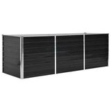 vidaXL Povišena vrtna gredica antracit 240x80x77 cm pocinčani čelik | shoptok.hr
