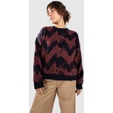 Iriedaily Boxy Fluff Knit Pulover navy red Cene
