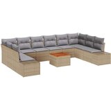 Set od 11 komada vrtnih kauča s jastucima bež poly rattan acacia | shoptok.hr