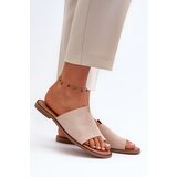 EVENTO PE1 Women's Suede Slip-On Sandals Beige Amite | Shoptok.si