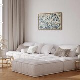  Plakat - Delicate Botanical Motif with Blue Leaves 60x40 Zlatni okvir | shoptok.hr
