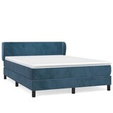 The Living Store Box spring postelja z vzmetnico temno modra 140x200 cm žamet - Box Spring Postelja, (21491219) | Shoptok.si