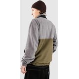 Passenger Woodland Hoodless 2.0 Half-Zip Pulover iz flisa grey marl / khaki | Shoptok.si