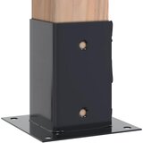  Postolja za stupove kvadratna 12 kom čelik presvučen prahom Antracitno siva 81 x 81 mm | shoptok.hr