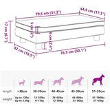  Krevet za pse s produžetkom crni 100 x 50 x 30 cm baršunasti | shoptok.hr
