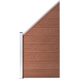 vidaXL set WPC ograda 8 kvadratnih + 1 kosa 1484 x 186 cm smeđi | shoptok.hr