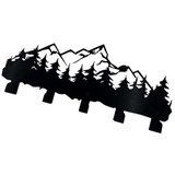 INF Stenski železni obešalnik 41cm x 17cm — črn, minimalističen dizajn, (5000296488) Cene