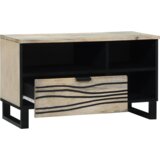 vidaXL Omare in policami za shranjevanje medijev Bela in črna | Shoptok.si